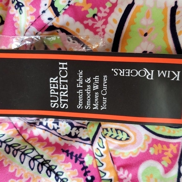 Kim Roger's black pink & green paisley short NWT size 12 - Picture 12 of 12